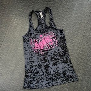 Next level half crazy, black tank top